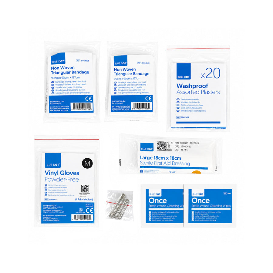 BlueDot HSE Refill Pack for One Person First Aid Kit