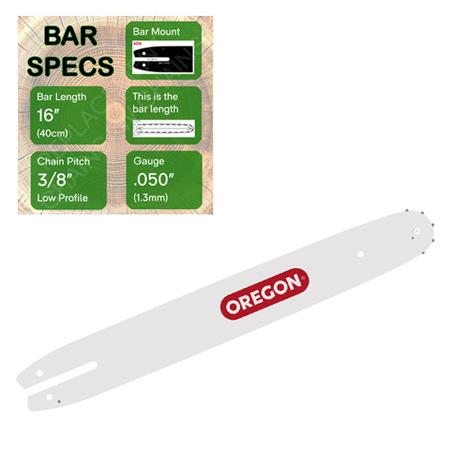 16" OREGON 160SDEA074 Guide Bar with specs
