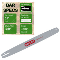 24" OREGON Lightweight Guide Bar - 248SFHD009