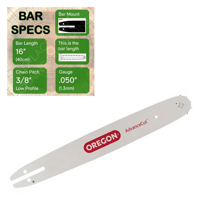 16" OREGON Guide Bar for STIHL E10, E14, E140, E160 & E180