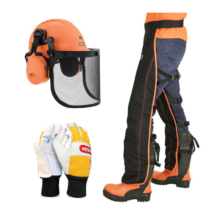 OREGON Safety Kit with Protect Helmet & Both Hands Protection Gloves
