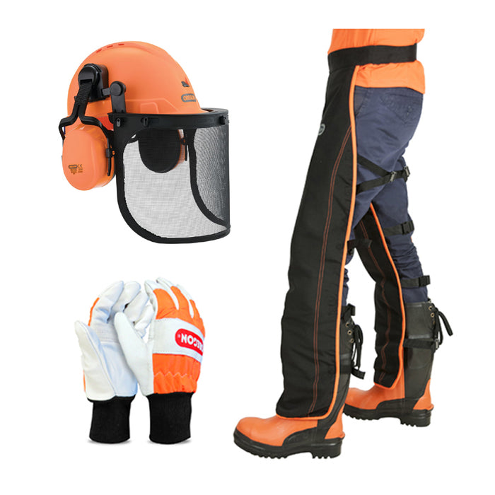 OREGON Safety Kit with Protect Helmet & Left Hand Protection Gloves