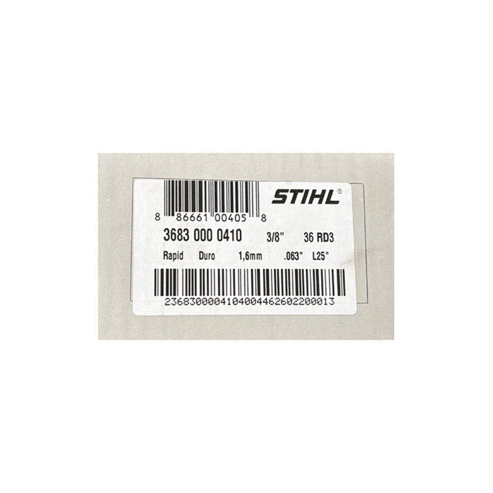 Stihl Rapid Duro Chain Reel Box Label