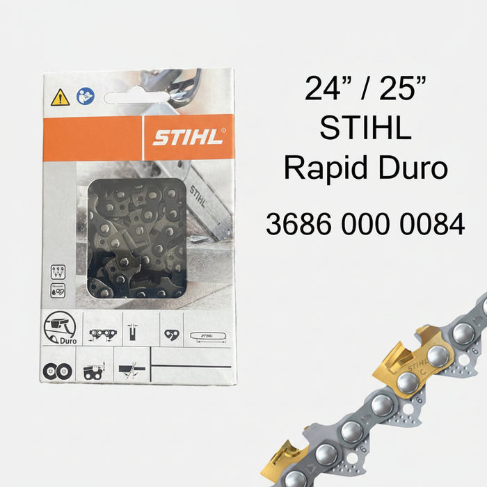 Stihl Rapid Duro chainsaw chain with box and specs