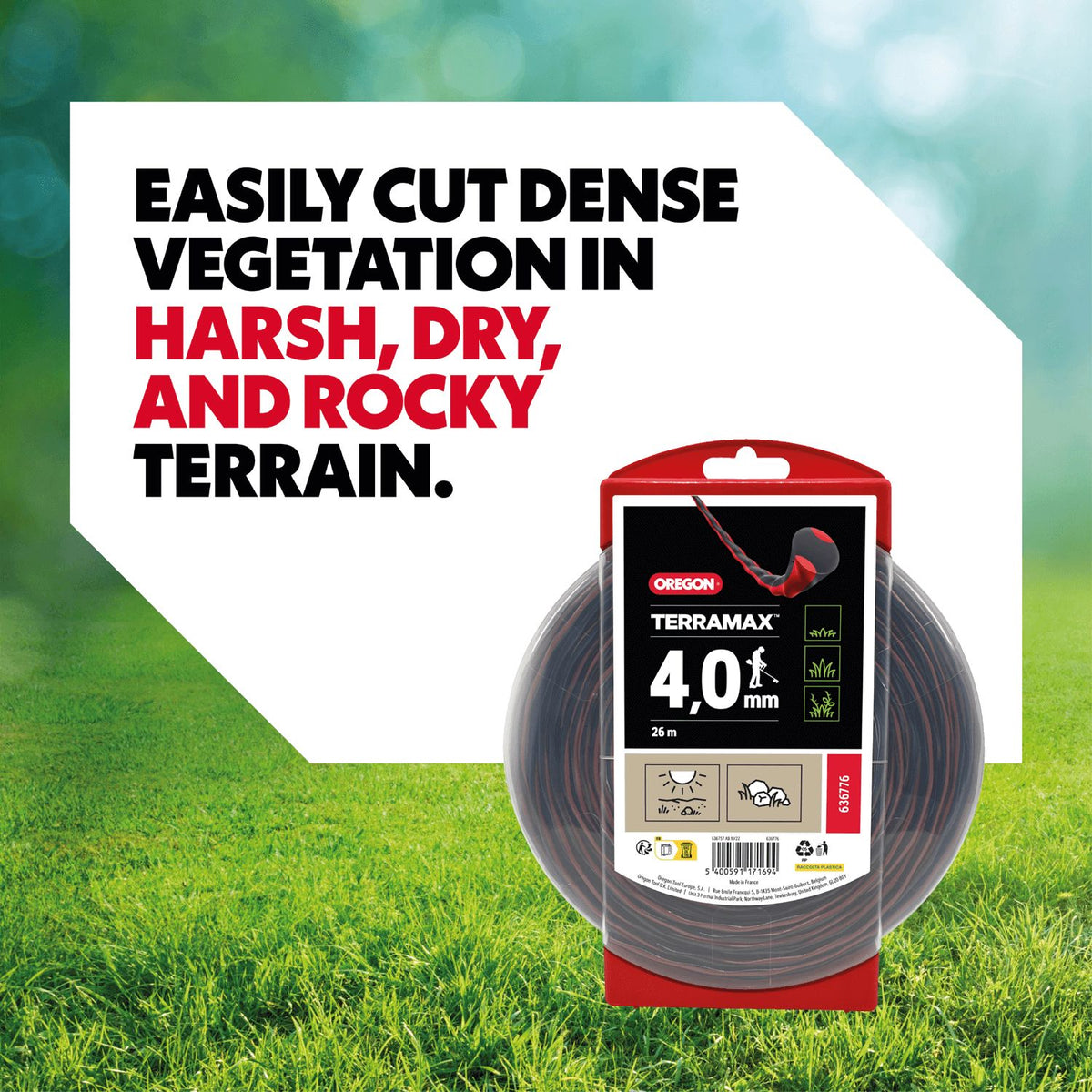 OREGON TerraMax for Harsh Dry Ground - 4mm x 26m