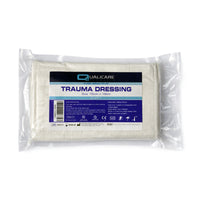 Qualicare trauma dressing package on a white background