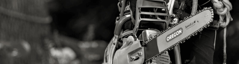 Black & White Image of Chainsaw
